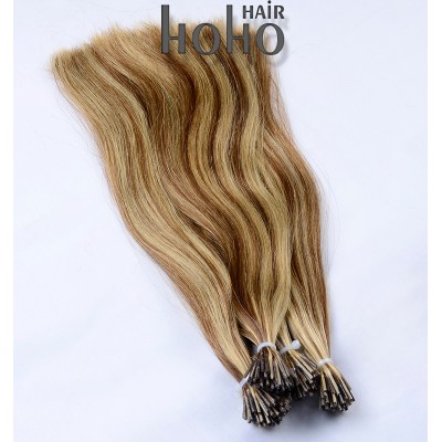 Top quality body wave mix color keratin i tip hair extension human