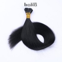 Wholesale Indian human hair black 24 inch stick tip hair