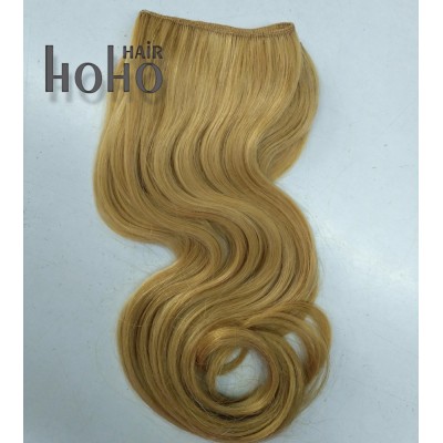 Top quality 22 inch body wave human hair blonde hand tie weave hair